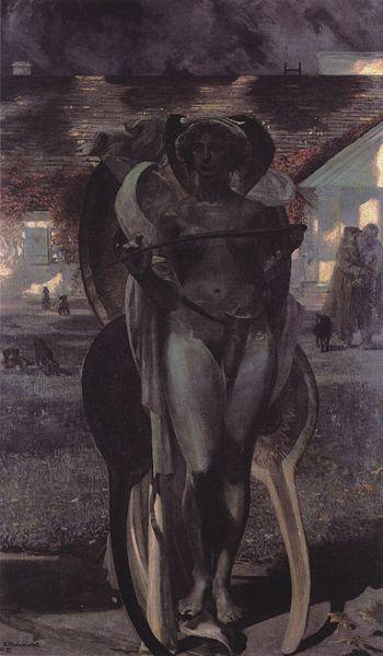 Malczewski, Jacek Maleczewski-Thanatos II oil painting image